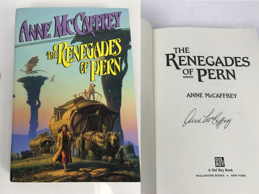 First Edition Signed Hardcover Book The Renegades Of Pern By Anne McCaffrey [Photo 1]