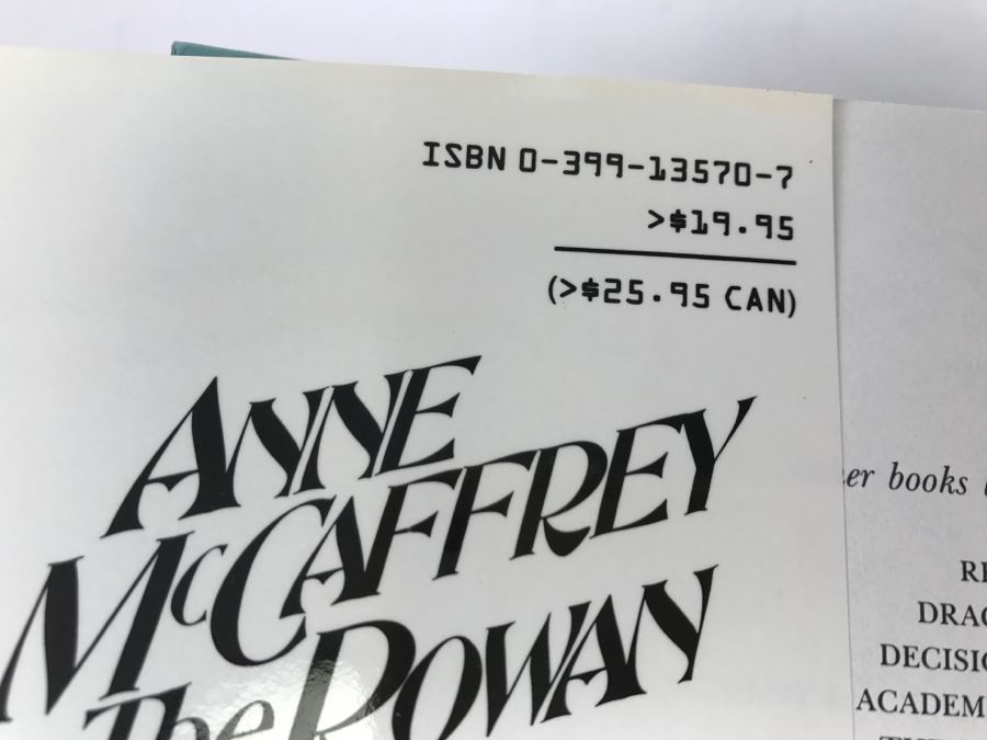 anne mccaffrey the rowan series