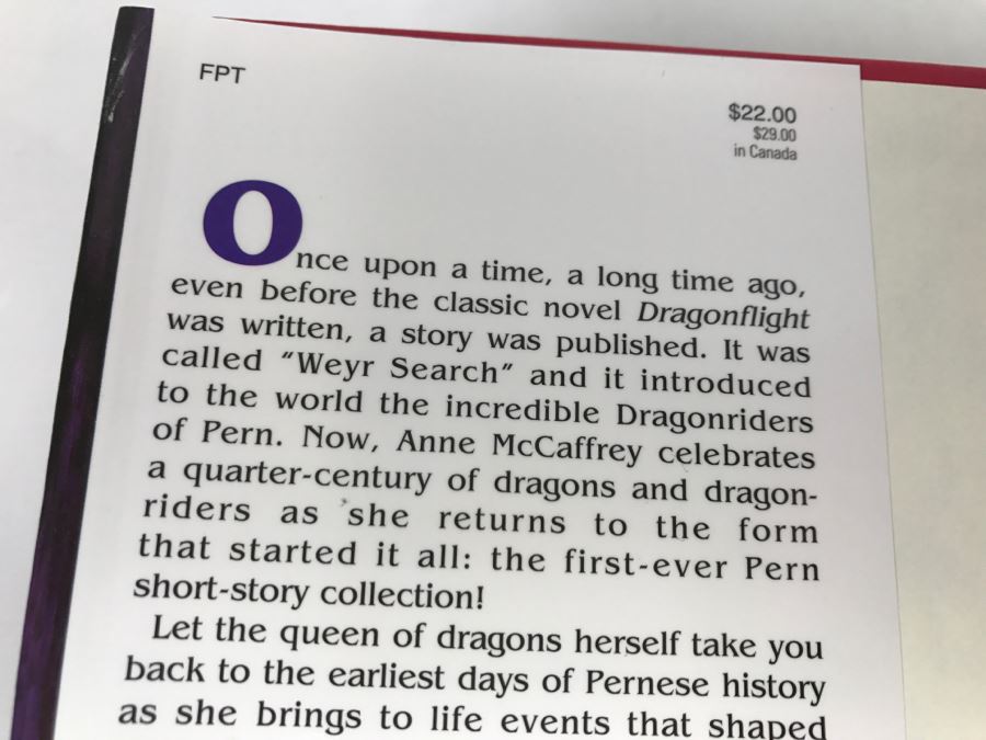 First Edition Hardcover Book 'The Chronicles Of Pern' By Anne McCaffrey [Photo 4]