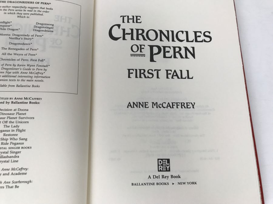 First Edition Hardcover Book 'The Chronicles Of Pern' By Anne McCaffrey [Photo 5]