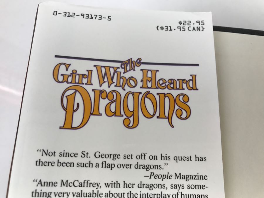 Hardcover First Edition Book The Girl Who Heard Dragons By Anne McCaffrey [Photo 5]