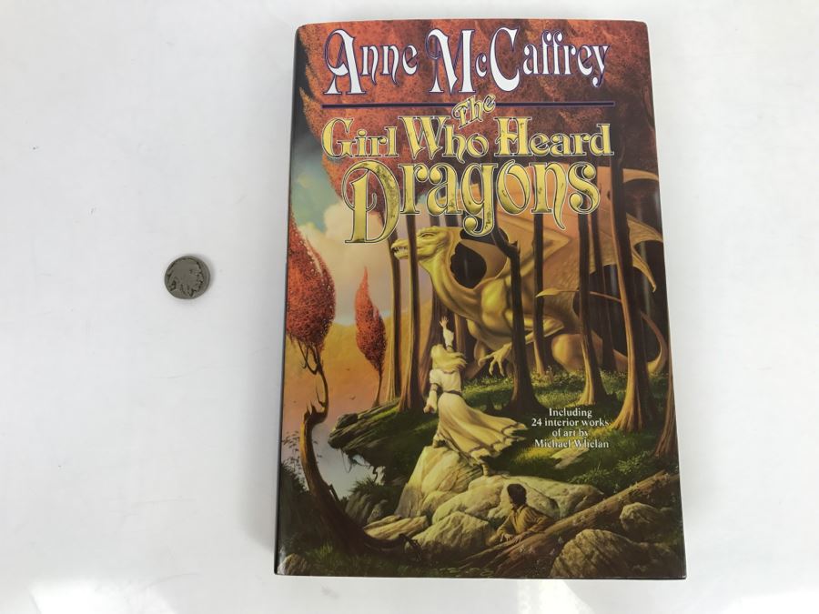 Hardcover First Edition Book The Girl Who Heard Dragons By Anne McCaffrey [Photo 1]