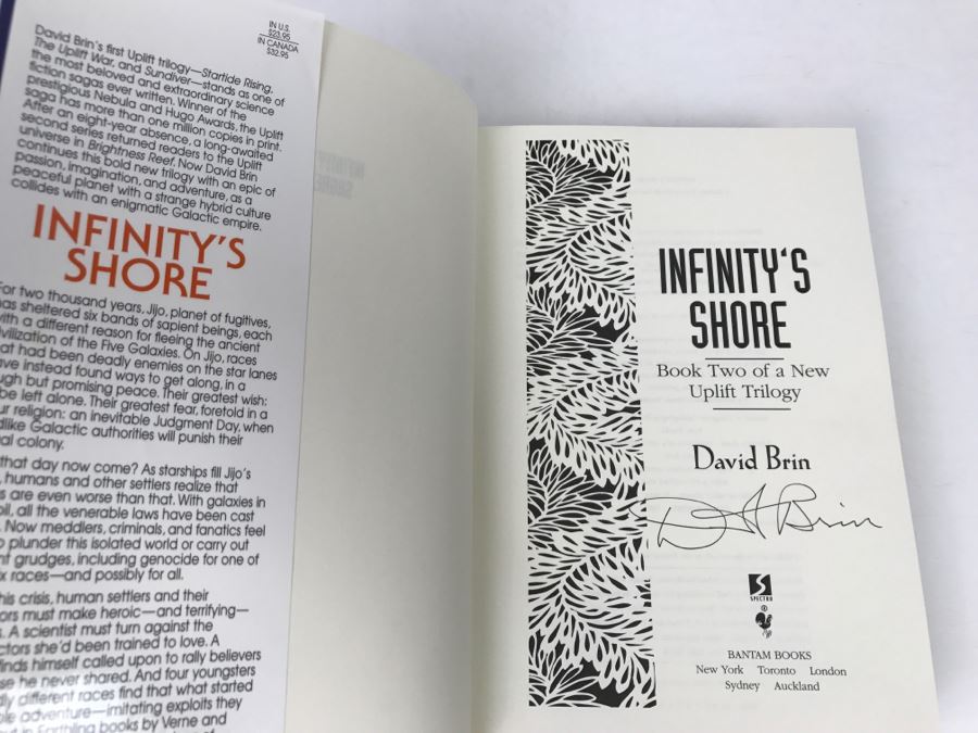 Signed First Edition Book 'Infinity's Shore' By David Brin [Photo 5]