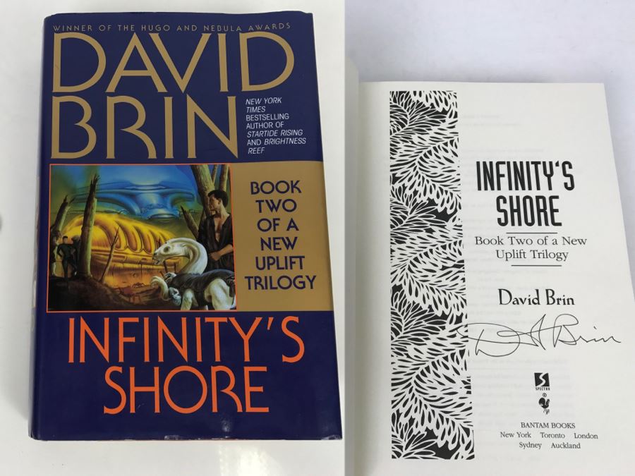 Signed First Edition Book 'Infinity's Shore' By David Brin [Photo 1]