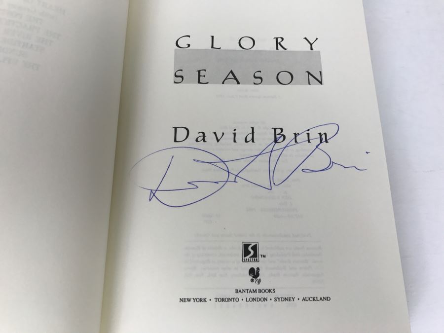 Signed First Edition Hardcover Book 'Glory Season' By David Brin [Photo 7]