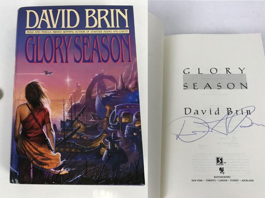 Signed First Edition Hardcover Book 'Glory Season' By David Brin [Photo 1]