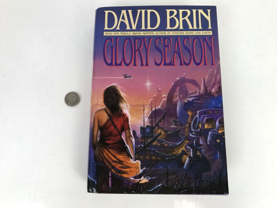 Signed First Edition Hardcover Book 'Glory Season' By David Brin [Photo 2]