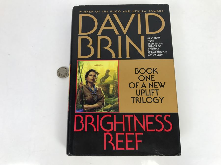 Signed First Edition Book 'Brightness Reef' By David Brin [Photo 2]