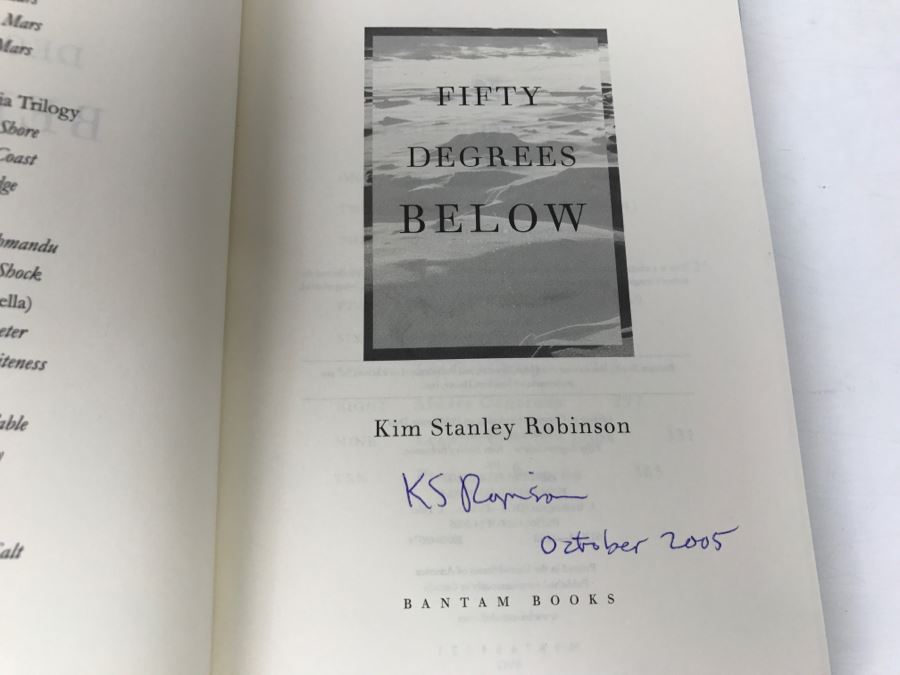 Signed First Edition Hardcover Book 'Fifty Degrees Below' By Kim Stanley Robinson [Photo 7]
