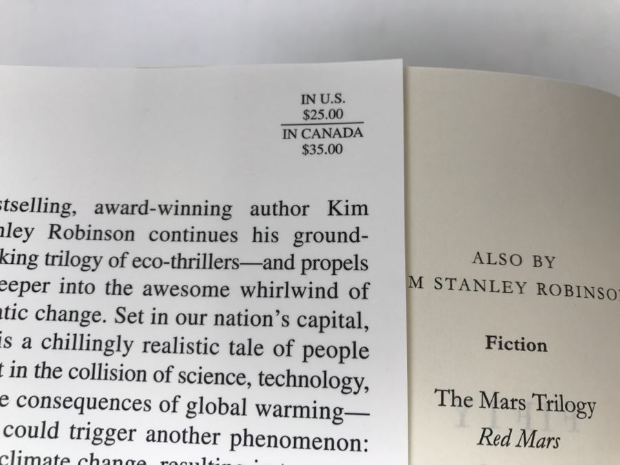 Signed First Edition Hardcover Book 'Fifty Degrees Below' By Kim Stanley Robinson [Photo 6]