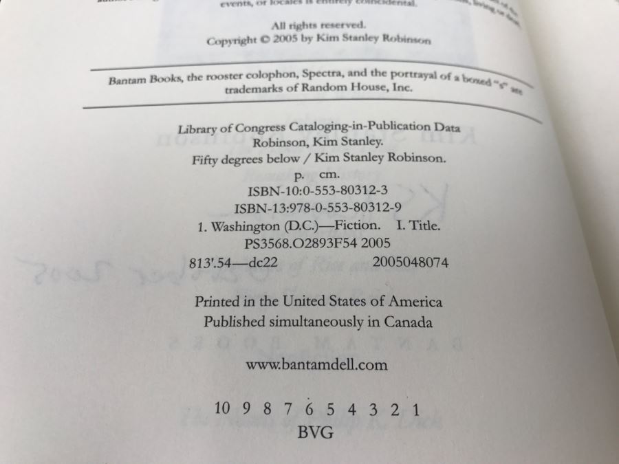 Signed First Edition Hardcover Book 'Fifty Degrees Below' By Kim Stanley Robinson [Photo 10]