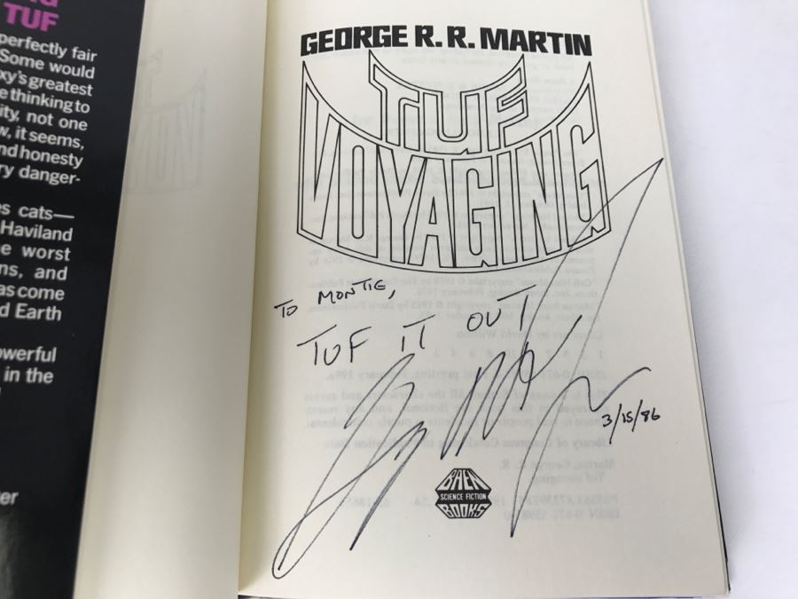 Signed First Printing Hardcover Book 'Tuf Voyaging' By George R. R. Martin [Photo 7]