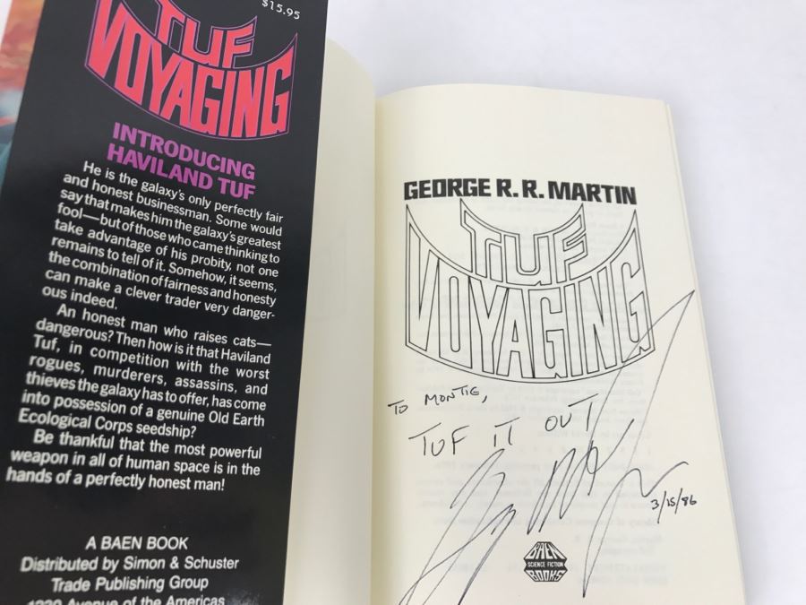 Signed First Printing Hardcover Book 'Tuf Voyaging' By George R. R. Martin [Photo 5]