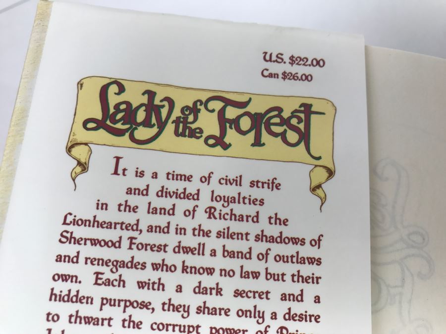 Signed First Printing Hardcover Book 'Lady Of The Forest' By Jennifer Roberson [Photo 6]