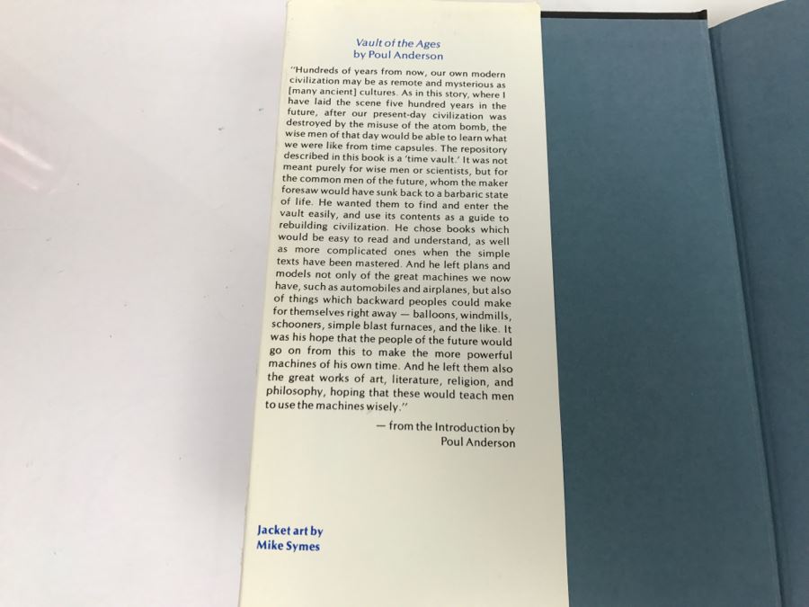 Signed 1979 First Printing Hardcover Book 'Vault Of The Ages' By Poul Anderson [Photo 5]