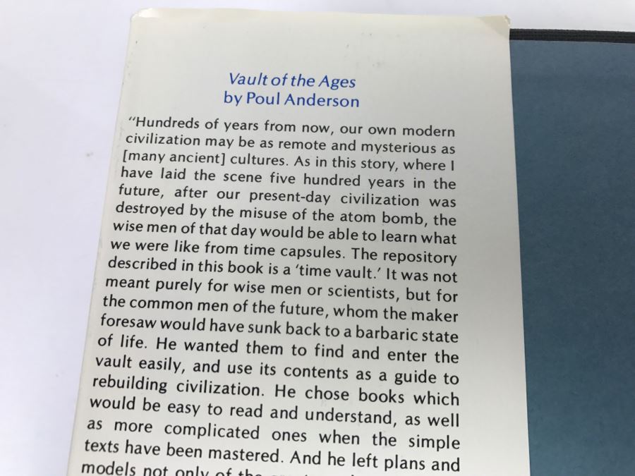 Signed 1979 First Printing Hardcover Book 'Vault Of The Ages' By Poul Anderson [Photo 6]