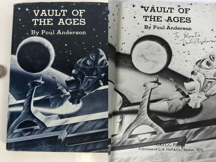 Signed 1979 First Printing Hardcover Book 'Vault Of The Ages' By Poul Anderson [Photo 1]