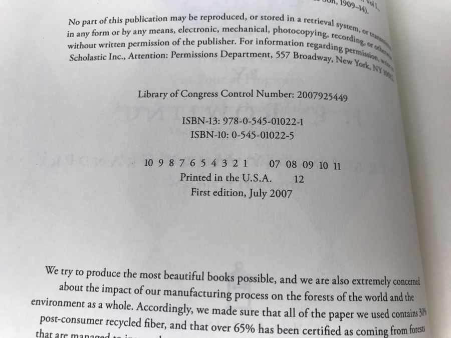 First Edition Hardcover Book 'Harry Potter And The Deathly Hallows' By J. K. Rowling [Photo 8]