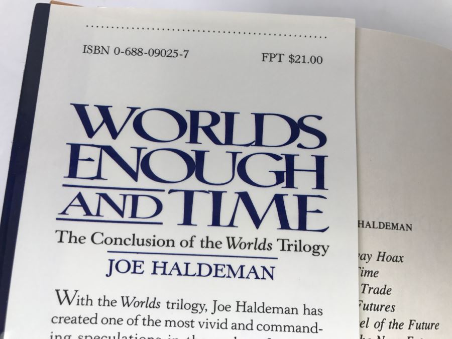 Signed First Edition Hardcover Book 'World's Enough And Time The Conclusion Of The Worlds Trilogy' By Joe Haldeman [Photo 6]