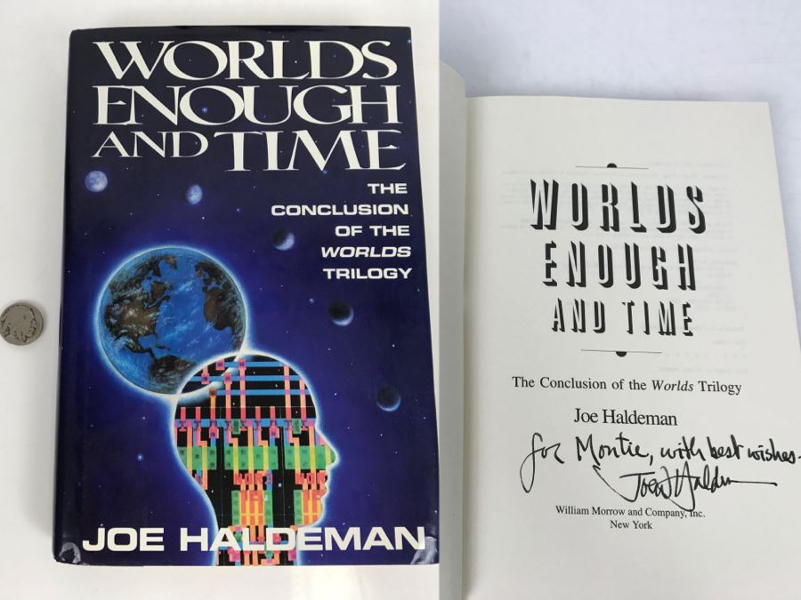 Signed First Edition Hardcover Book 'World's Enough And Time The Conclusion Of The Worlds Trilogy' By Joe Haldeman