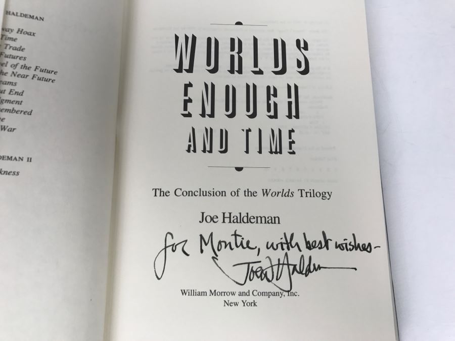 Signed First Edition Hardcover Book 'World's Enough And Time The Conclusion Of The Worlds Trilogy' By Joe Haldeman [Photo 7]