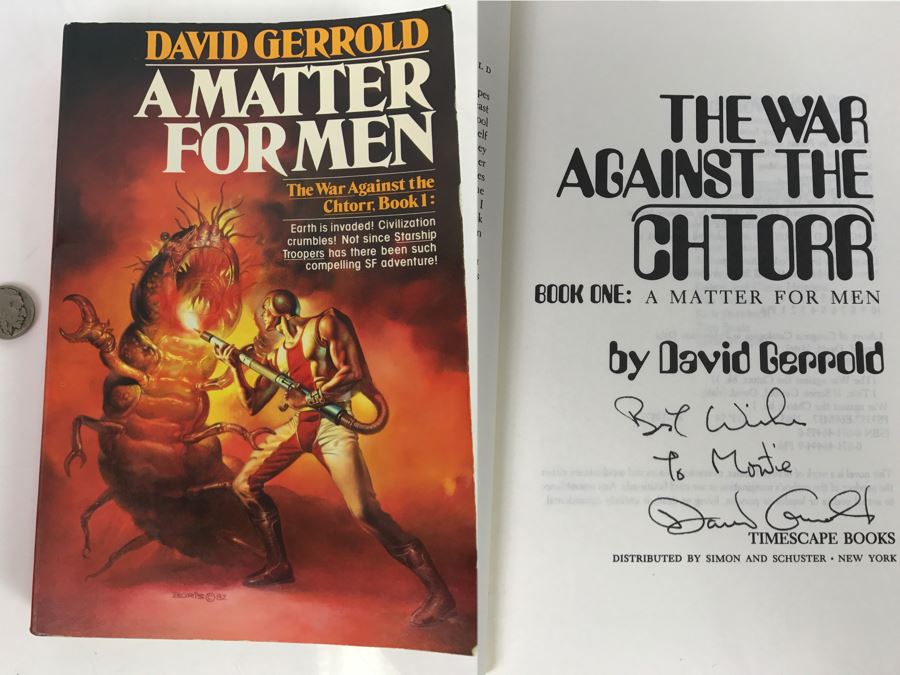 Signed Book 'A Matter For Men' By David Gerrold [Photo 1]