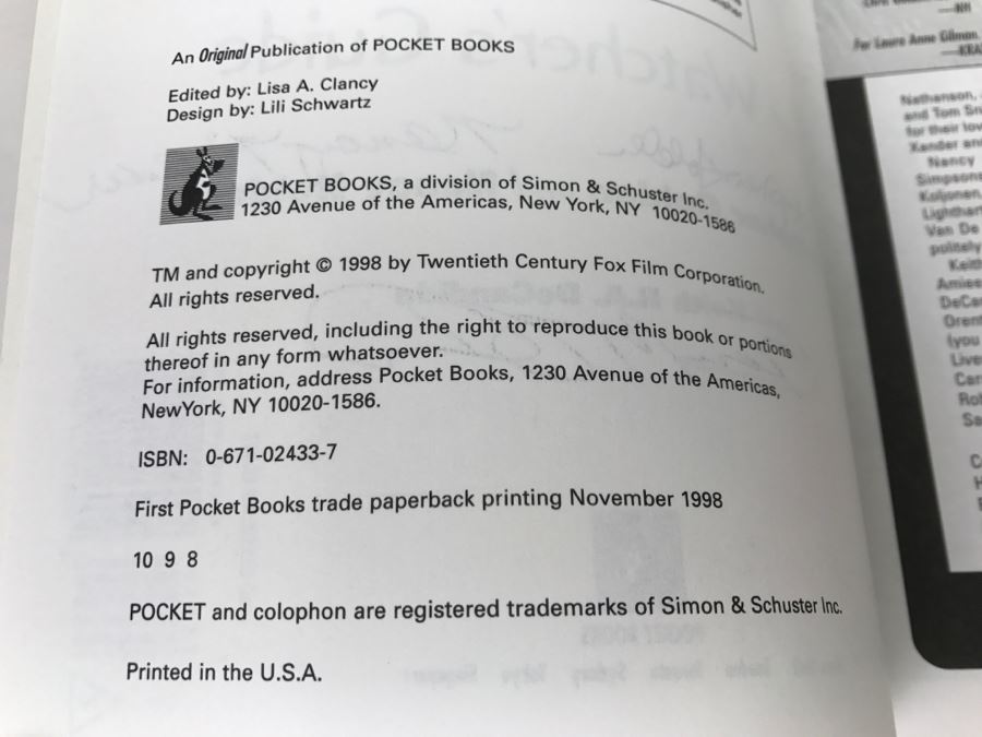 Signed Book 'Buffy The Vampire Slayer The Watcher's Guide By Christopher Golden (Signed) And Nancy Holder (Signed) With Keith R.A. DeCandido (Signed) [Photo 9]