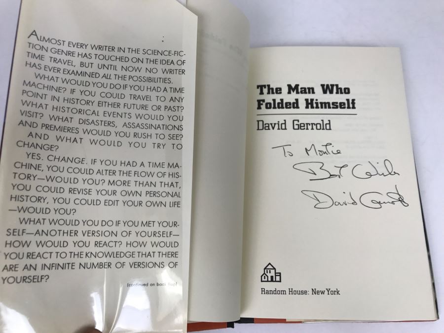 Signed First Edition Hardcover Book 'The Man Who Folded Himself: The Last Word In Time Machine Novels' By David Gerrold [Photo 5]