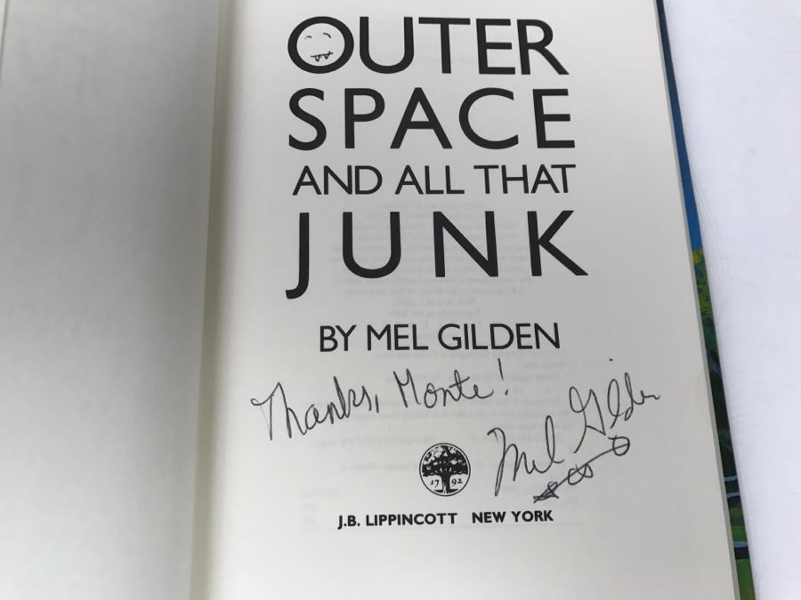 Signed First Edition Hardcover Book 'Outer Space And All That Junk' By Mel Gilden [Photo 7]