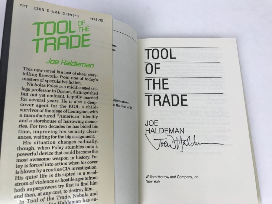Signed First Edition Hardcover Book 'Tool Of The Trade' By Joe Haldeman [Photo 5]