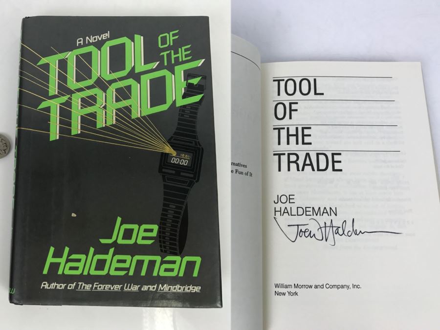 Signed First Edition Hardcover Book 'Tool Of The Trade' By Joe Haldeman [Photo 1]