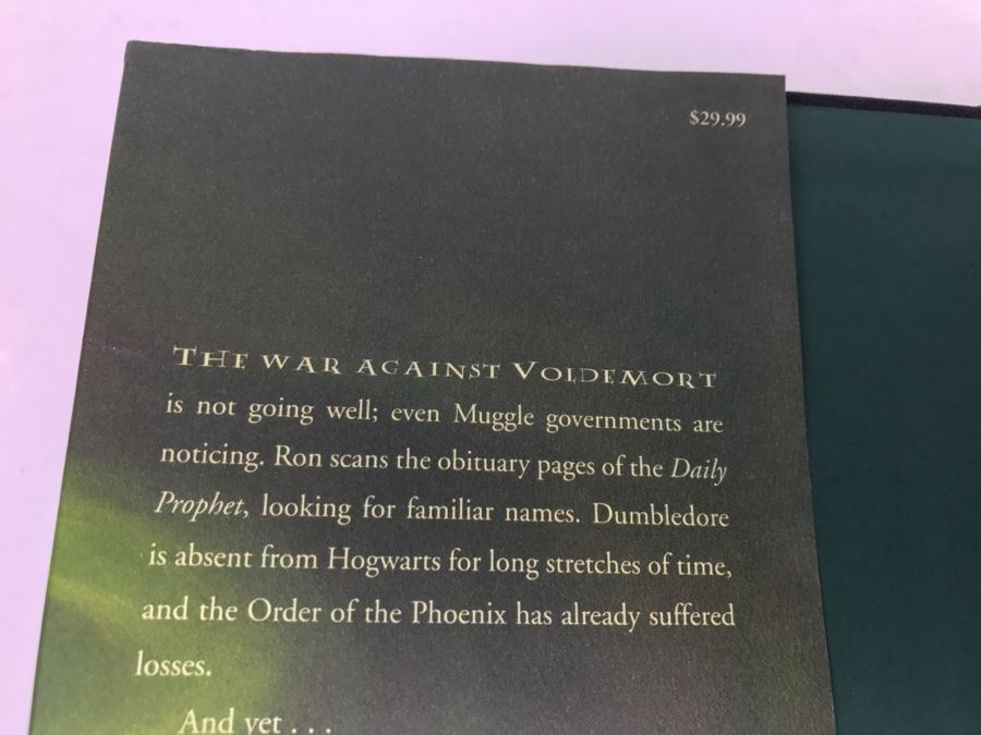 First American Edition Hardcover Book 'Harry Potter And The Half-Blood Prince' By J. K. Rowling [Photo 4]