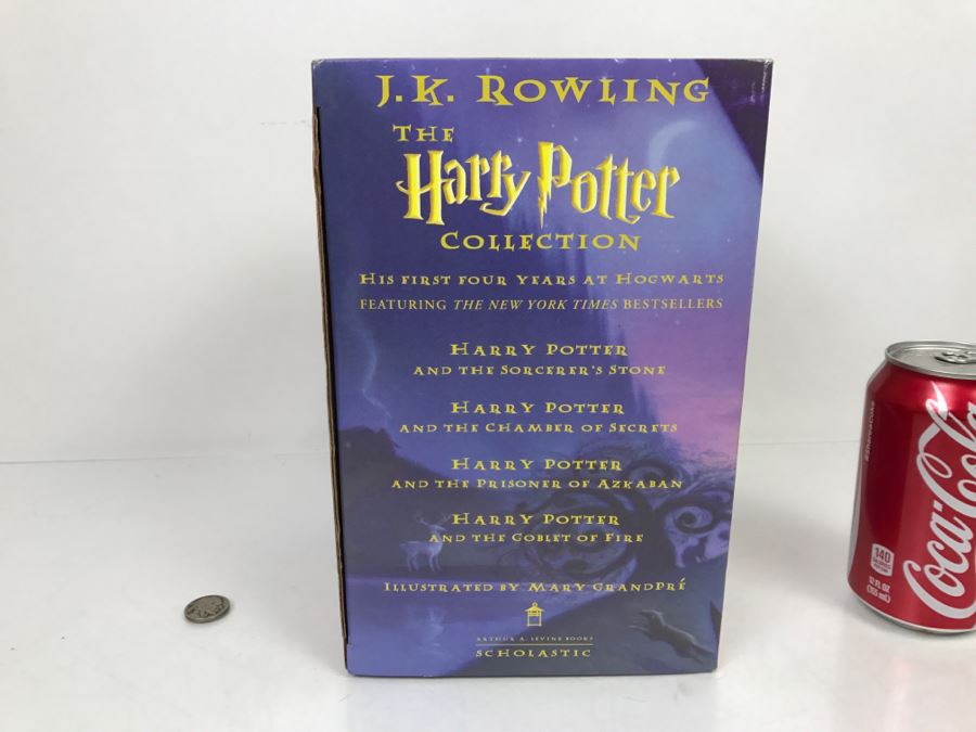 First American Edition Hardcover Books Box Set Harry Potter The First Four Thrilling Adventures At Hogwarts: Harry Potter And The Sorcerer's Stone, And The Chamber Of Secrets, And The Prisoner Of Azkaban, And The Goblet Of Fire [Photo 7]