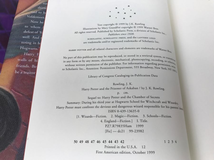 First American Edition Hardcover Books Box Set Harry Potter The First Four Thrilling Adventures At Hogwarts: Harry Potter And The Sorcerer's Stone, And The Chamber Of Secrets, And The Prisoner Of Azkaban, And The Goblet Of Fire [Photo 27]