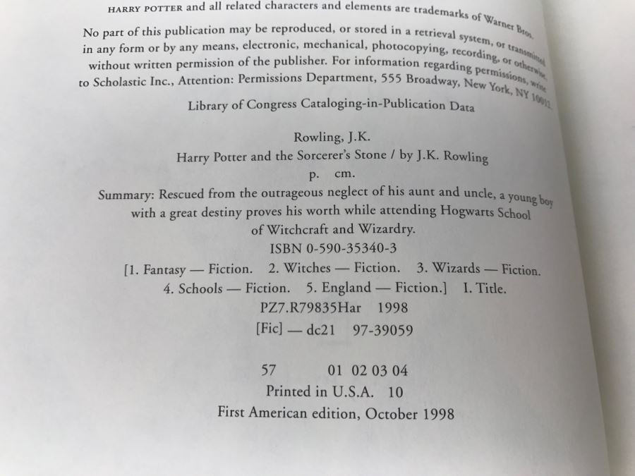 First American Edition Hardcover Books Box Set Harry Potter The First Four Thrilling Adventures At Hogwarts: Harry Potter And The Sorcerer's Stone, And The Chamber Of Secrets, And The Prisoner Of Azkaban, And The Goblet Of Fire [Photo 14]