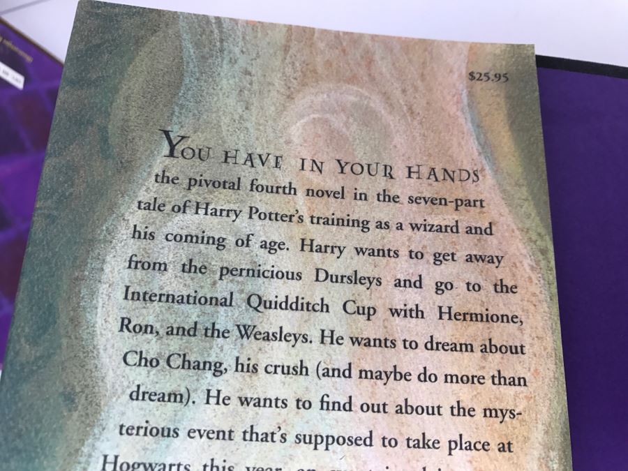 First American Edition Hardcover Books Box Set Harry Potter The First Four Thrilling Adventures At Hogwarts: Harry Potter And The Sorcerer's Stone, And The Chamber Of Secrets, And The Prisoner Of Azkaban, And The Goblet Of Fire [Photo 32]