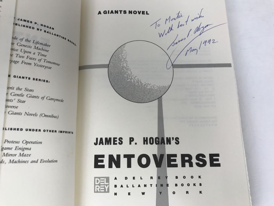 Signed First Edition Hardcover Book 'Entoverse A Giants Novel' By James P. Hogan [Photo 6]