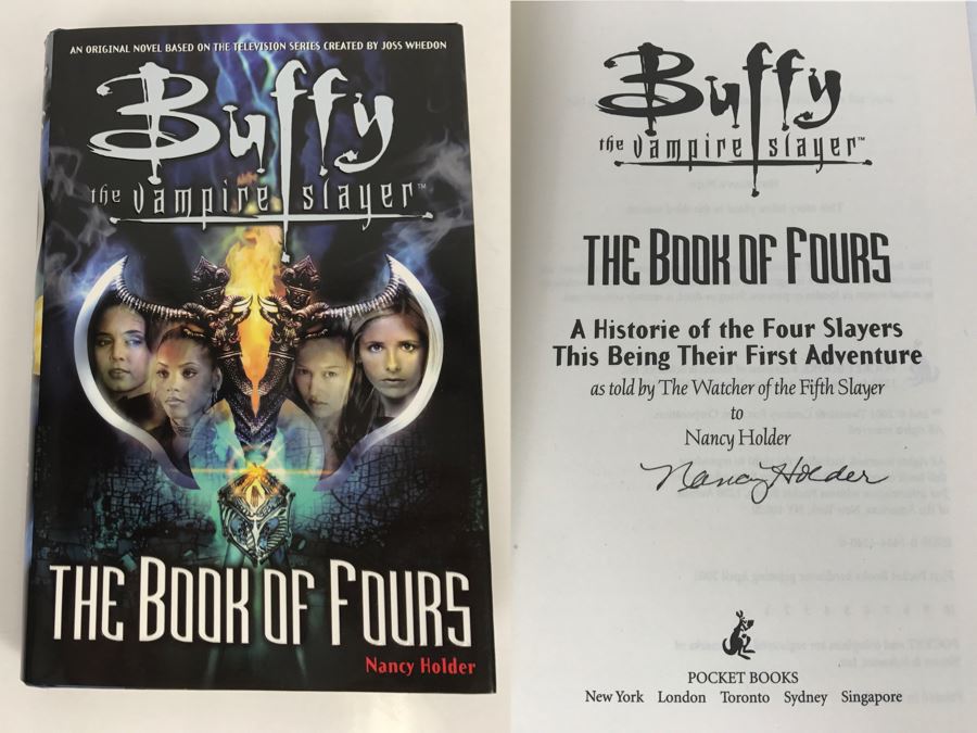 Signed Hardcover Book 'Buffy The Vampire Slayer The Book Of Fours' By Nancy Holder