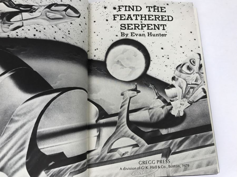 First Printing 1979 Hardcover Book 'Find The Feathered Serpent' By Evan Hunter [Photo 8]
