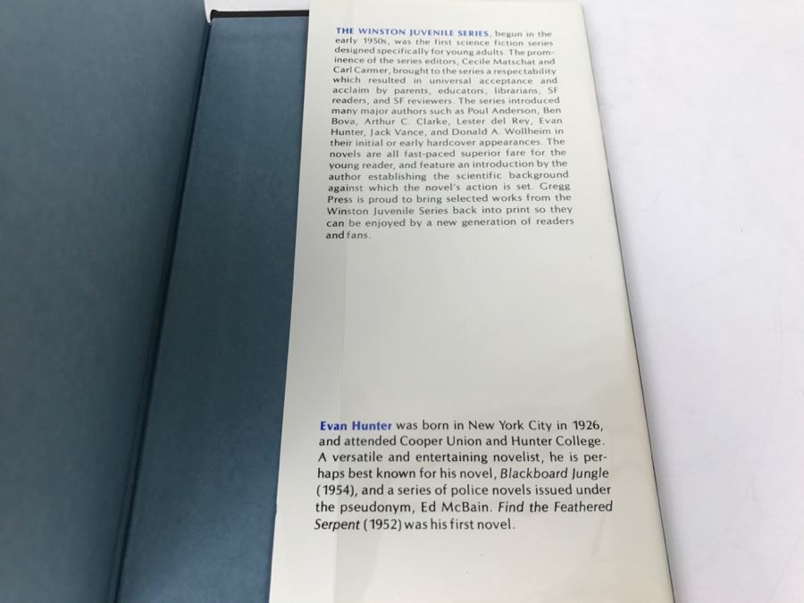 First Printing 1979 Hardcover Book 'Find The Feathered Serpent' By Evan Hunter [Photo 6]