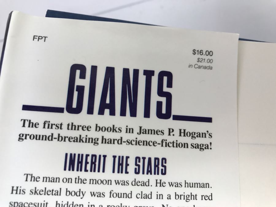 Signed First Edition Hardcover Book 'The Giants Novels: Inherit The Stars, The Gentle Giants Of Ganymede And Giants' Star' By James P. Hogan [Photo 6]