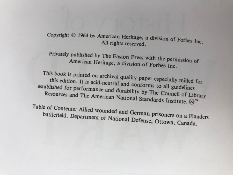 Easton Press Hardcover Book 'The American Heritage History Of World War I' Collector's Edition [Photo 7]