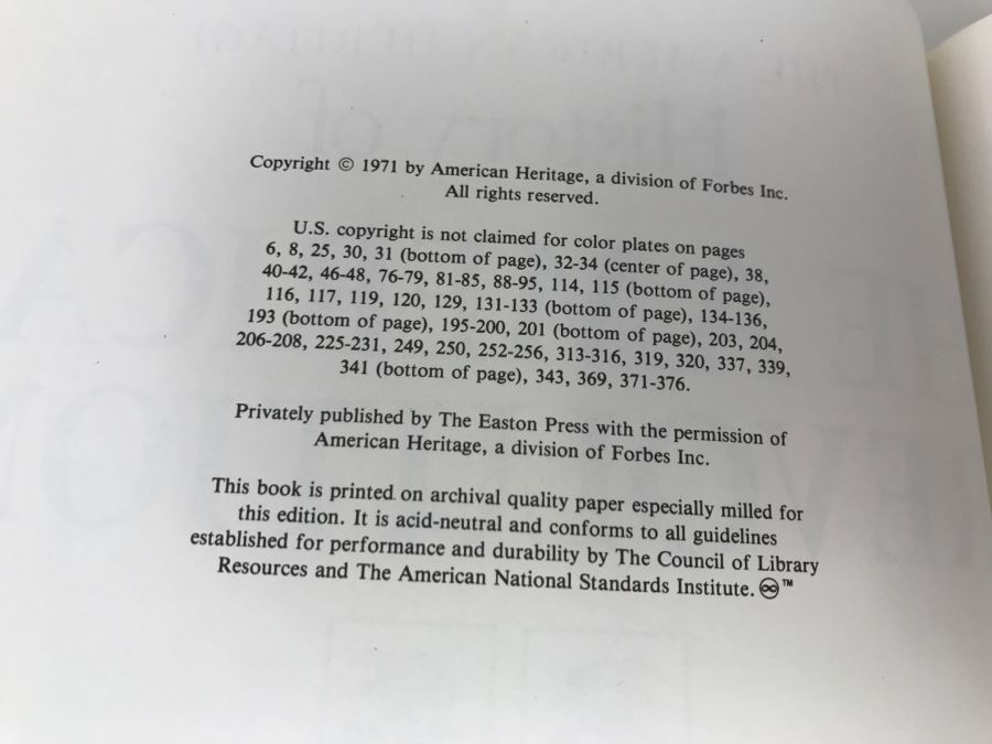 Easton Press Hardcover Book 'The American Heritage History Of The American Revolution' Collector's Edition [Photo 7]