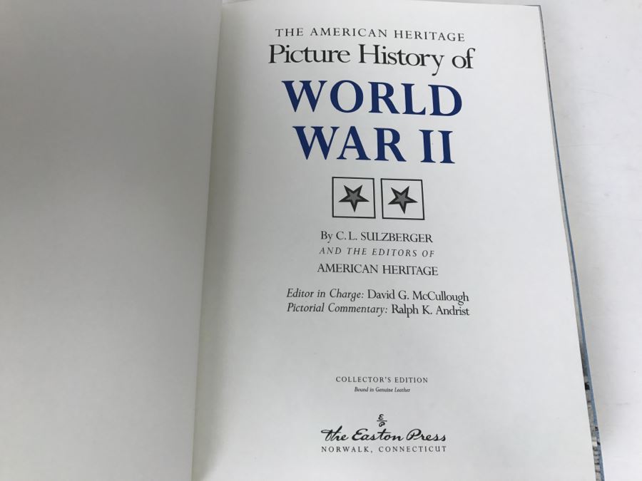 Easton Press Hardcover Book 'The American Heritage Picture History Of World War II' Collector's Edition [Photo 5]