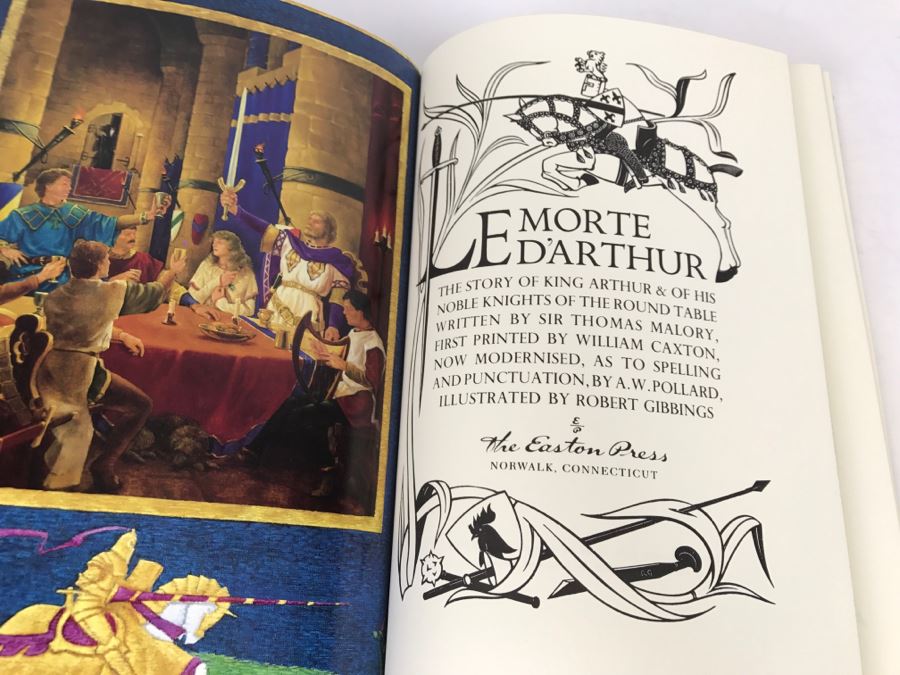 Easton Press Hardcover Book 'Le Morte D'Arthur' By Sir Thomas Malory [Photo 6]