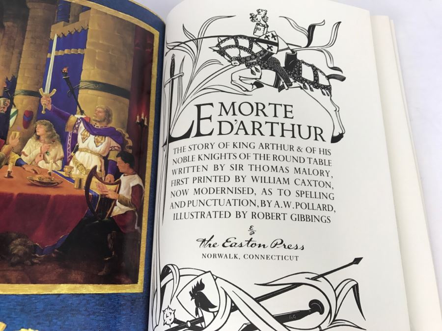 Easton Press Hardcover Book 'Le Morte D'Arthur' By Sir Thomas Malory [Photo 7]