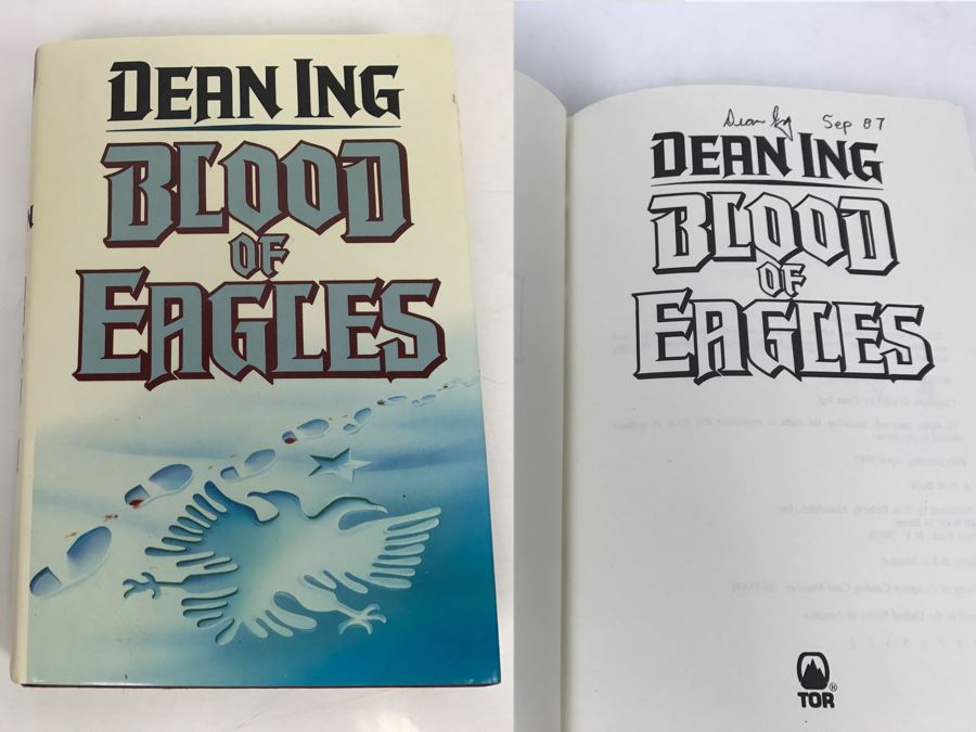Signed First Edition Hardcover Book 'Blood Of Eagles' By Dean Ing [Photo 1]