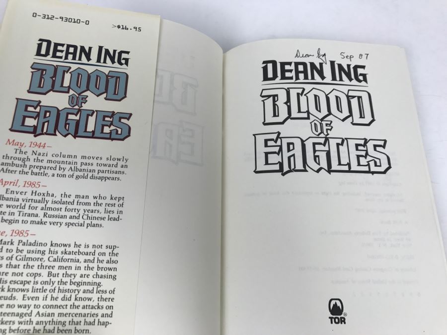 Signed First Edition Hardcover Book 'Blood Of Eagles' By Dean Ing [Photo 5]