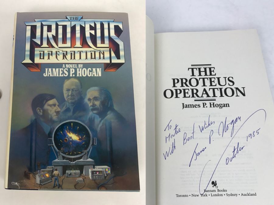 Signed Hardcover Book 'The Proteus Operation' By James P. Hogan [Photo 1]