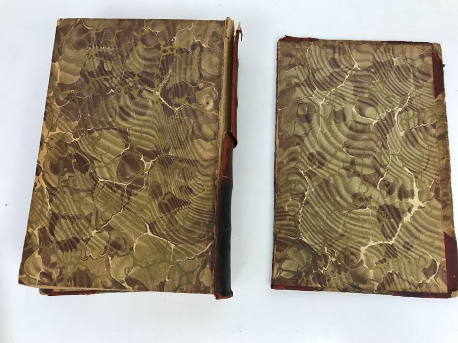 Pair Of Antique Books 'Les Miserables' A Novel By Victor Hugo Volumes I And II (See Photos For Condition Of Bindings) [Photo 11]